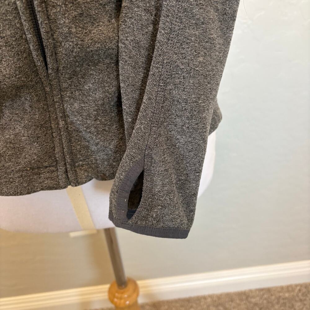 The North Face Women’s Polartec Classic Hooded Full Zip Jacket Gray Heather Sm - Picture 4 of 15
